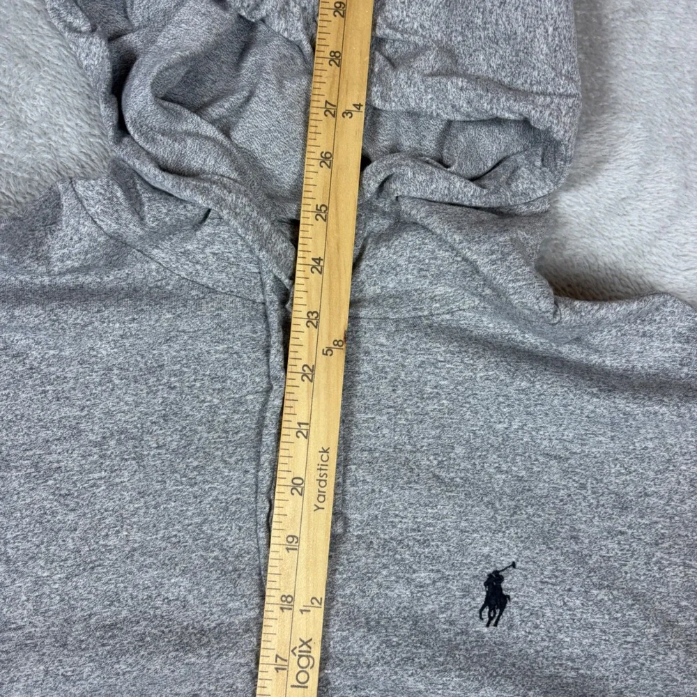 Polo Ralph Lauren Hoodie Mens M‎ Lightweight Jersey Pullover Grey Heather Logo